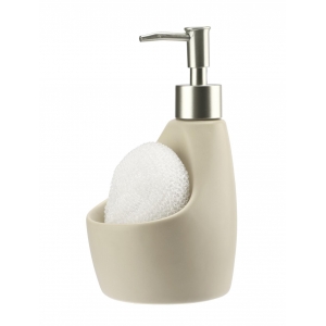 Dozownik kuchenny do płynu z gąbką PASTELLO beż